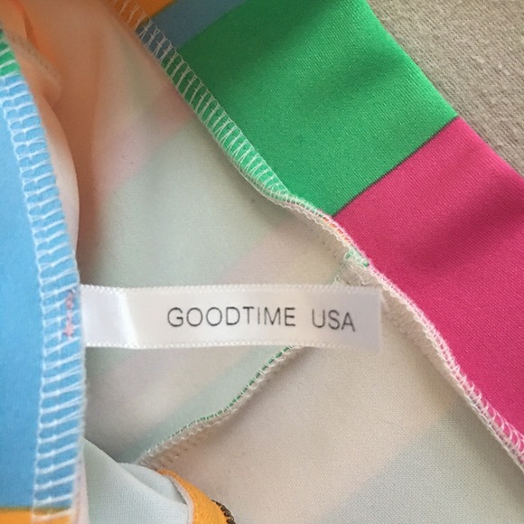 Touchdolls Two Piece Crop Top Bell Bottom Pants Set Size 2 XS Stripe Stretch - Picture 12 of 16